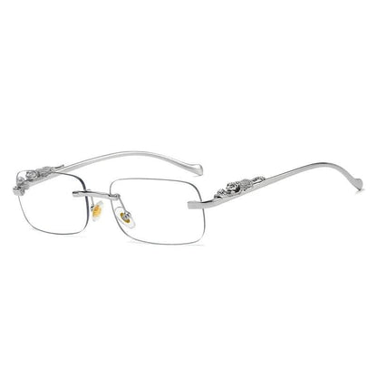 Sunglasses Rimless Leopard Head Temple UV400