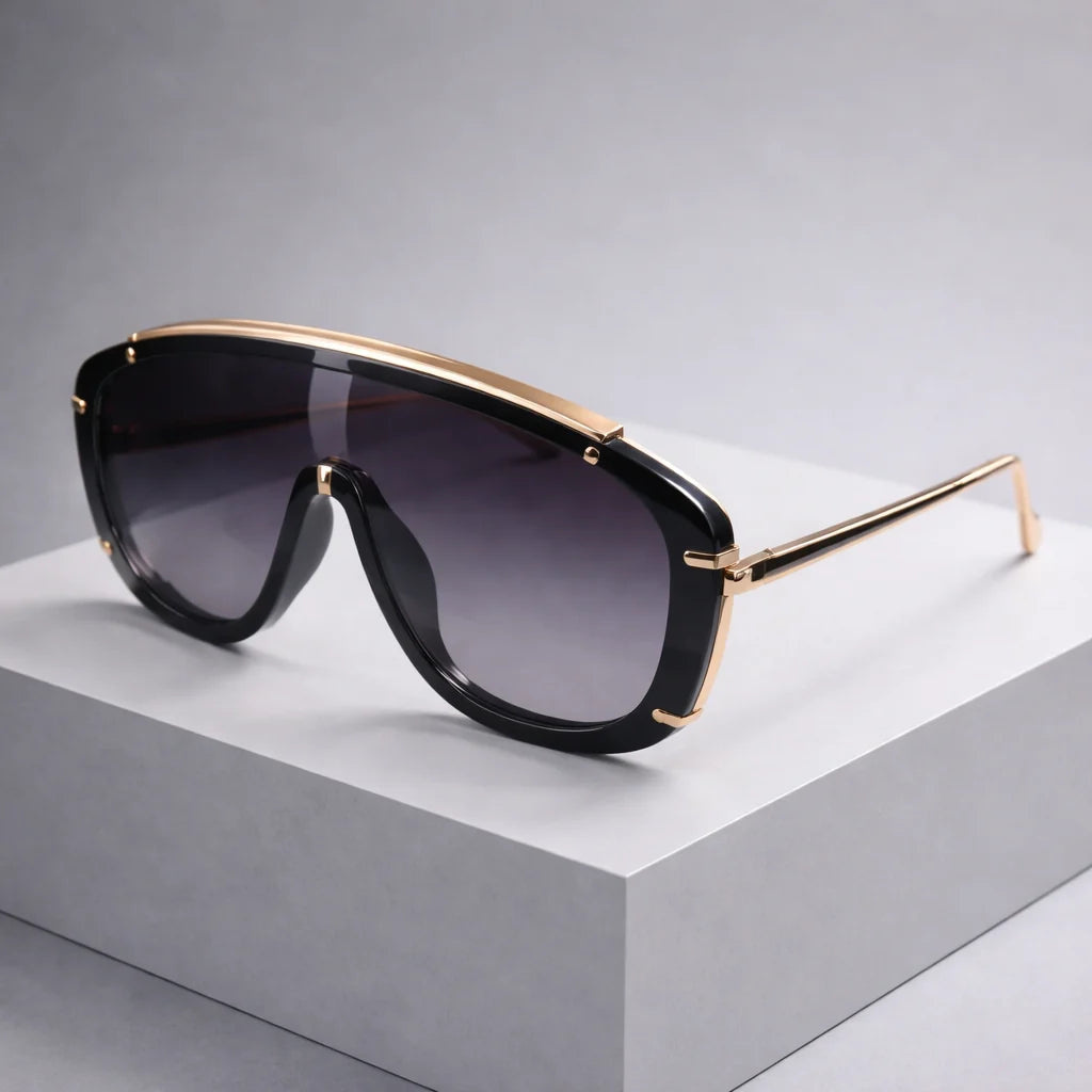 Sunglasses Sculpted Frame & Metal Accents 100% UV Protection