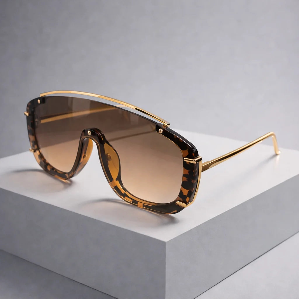 Sunglasses Sculpted Frame & Metal Accents 100% UV Protection
