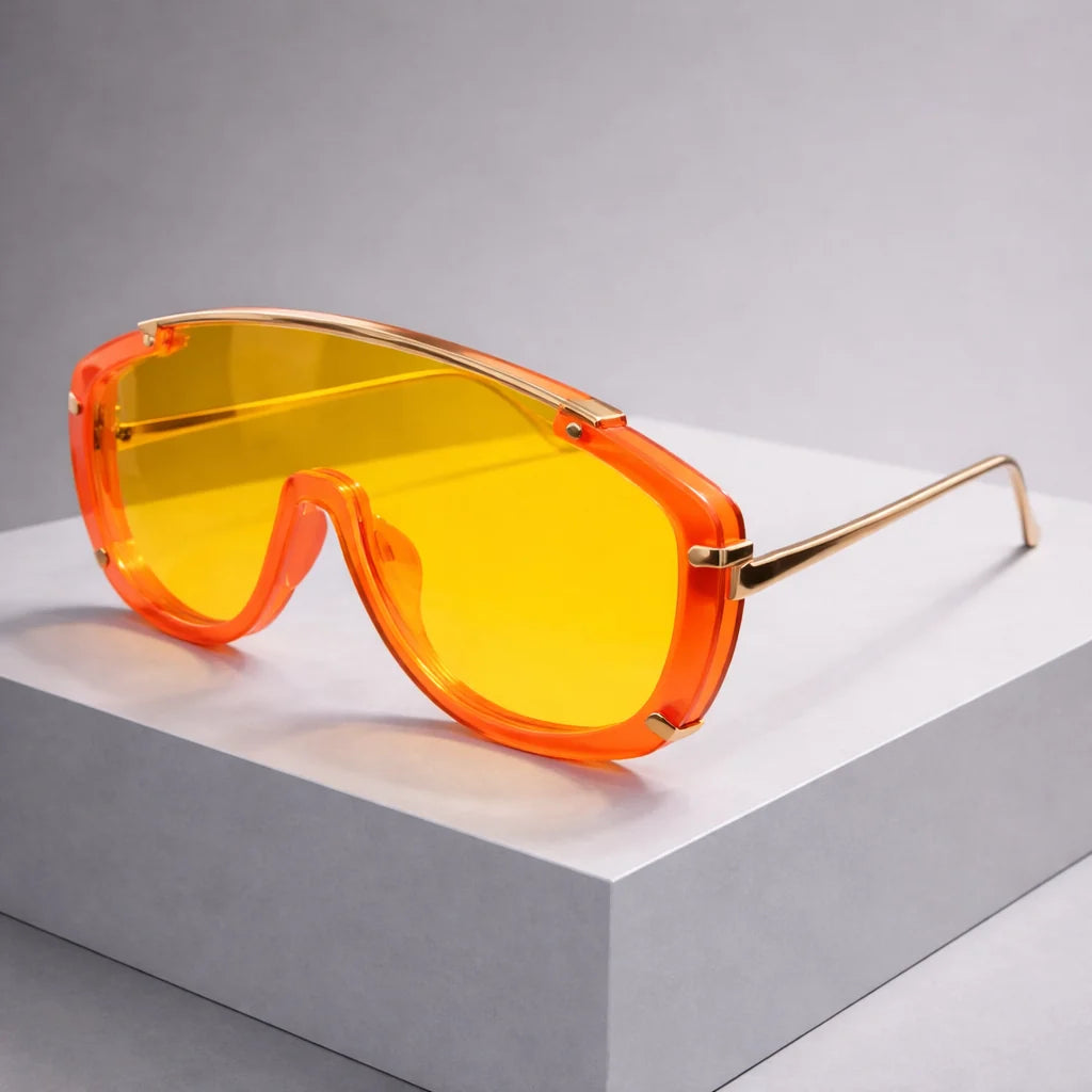 Sunglasses Sculpted Frame & Metal Accents 100% UV Protection