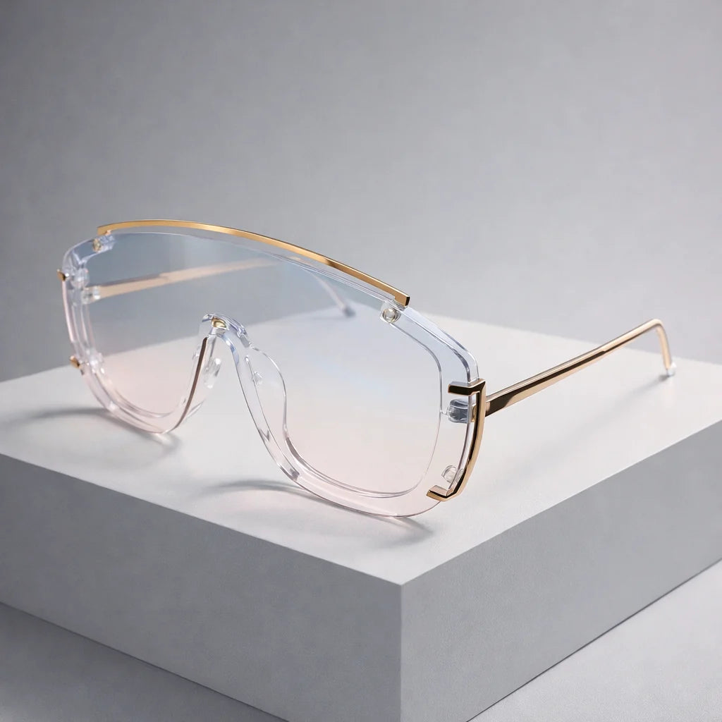 Sunglasses Sculpted Frame & Metal Accents 100% UV Protection