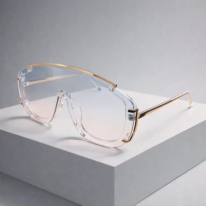 Sunglasses Sculpted Frame & Metal Accents 100% UV Protection