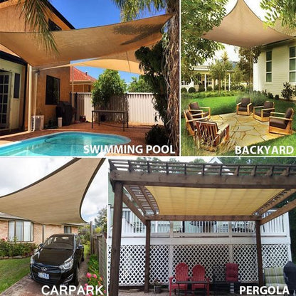 Sunshade Sail Triangular Breathable HDPE 90% UV Protection