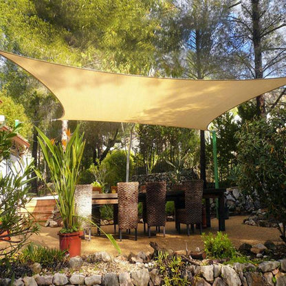 Sunshade Sail Triangular Breathable HDPE 90% UV Protection