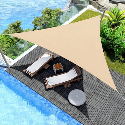 Sunshade Sail Triangular Water-Repellent Polyester Blocks 95% UV