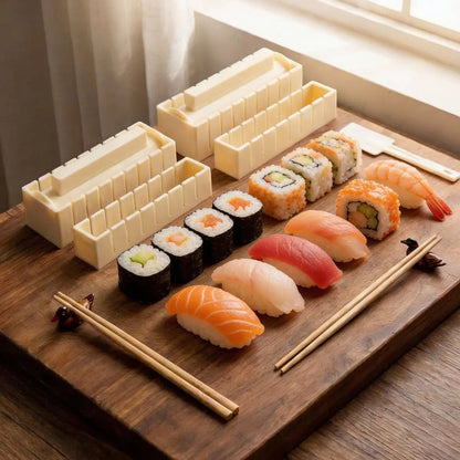 Sushi Mold Set No-Roll Cutting Guides Dishwasher Safe
