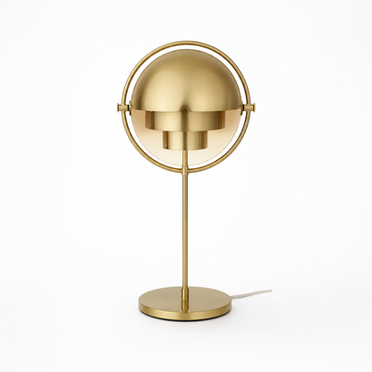 Table Lamp Bauhaus Glass & Gold Finish Flicker-Free LED
