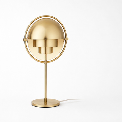 Table Lamp Bauhaus Glass & Gold Finish Flicker-Free LED