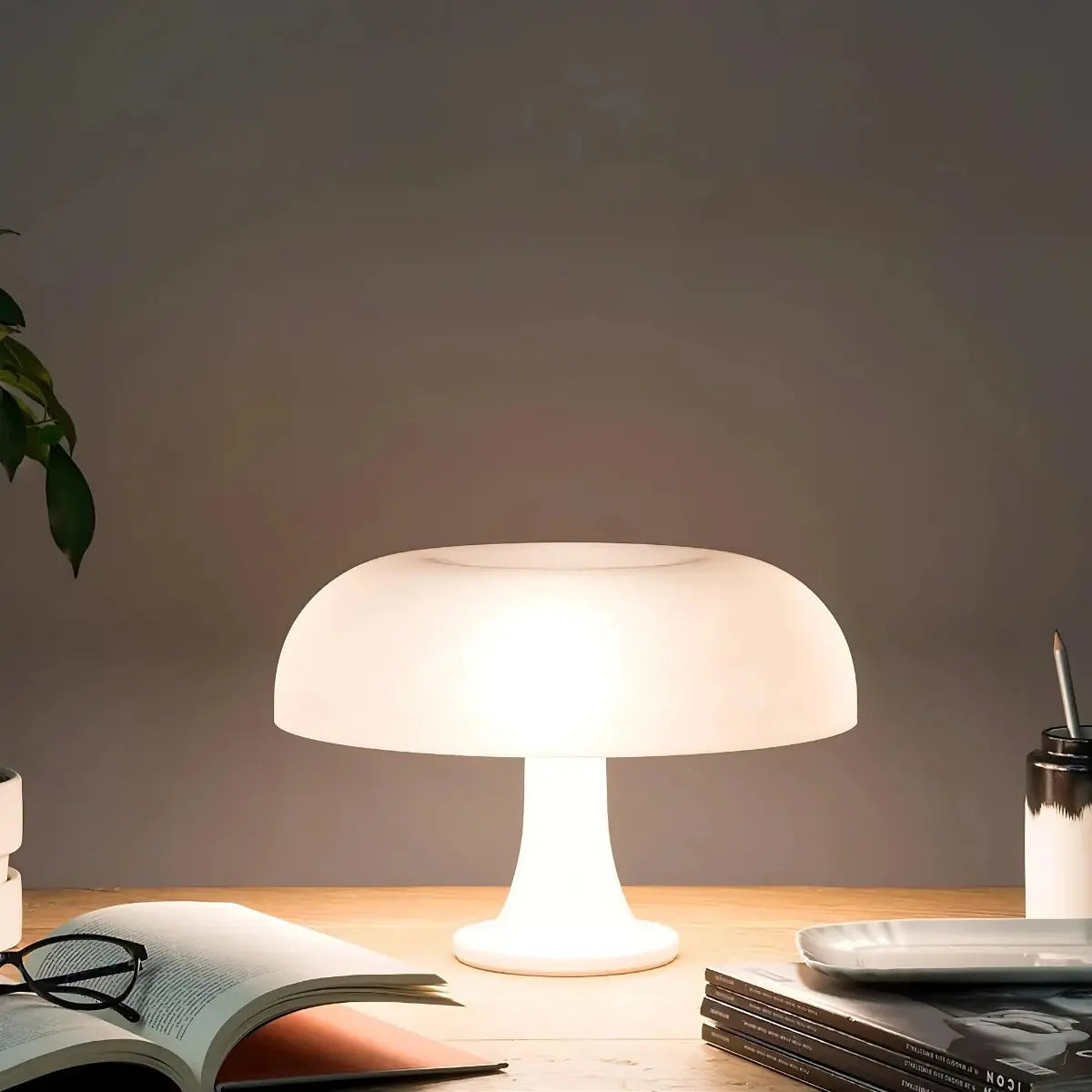 Table Lamp Bauhaus Inspired Dome Shade Replaceable LED