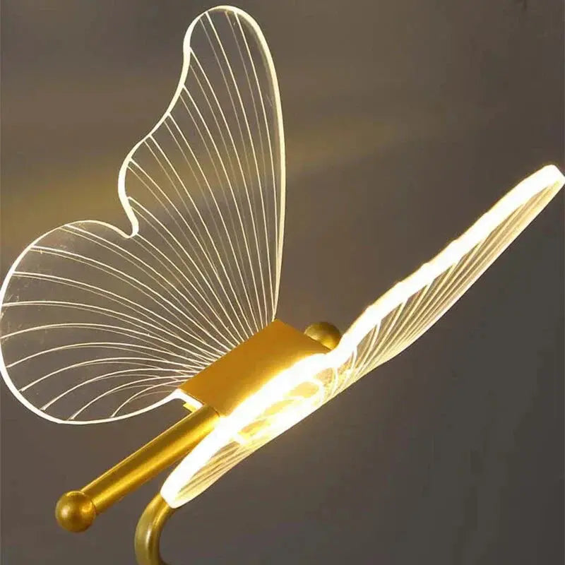 Table Lamp Butterfly Acrylic Wings Warm Integrated LED