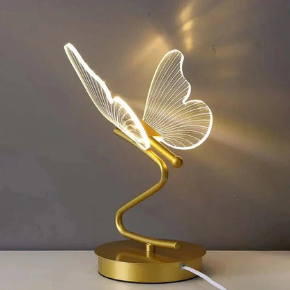 Table Lamp Butterfly Acrylic Wings Warm Integrated LED