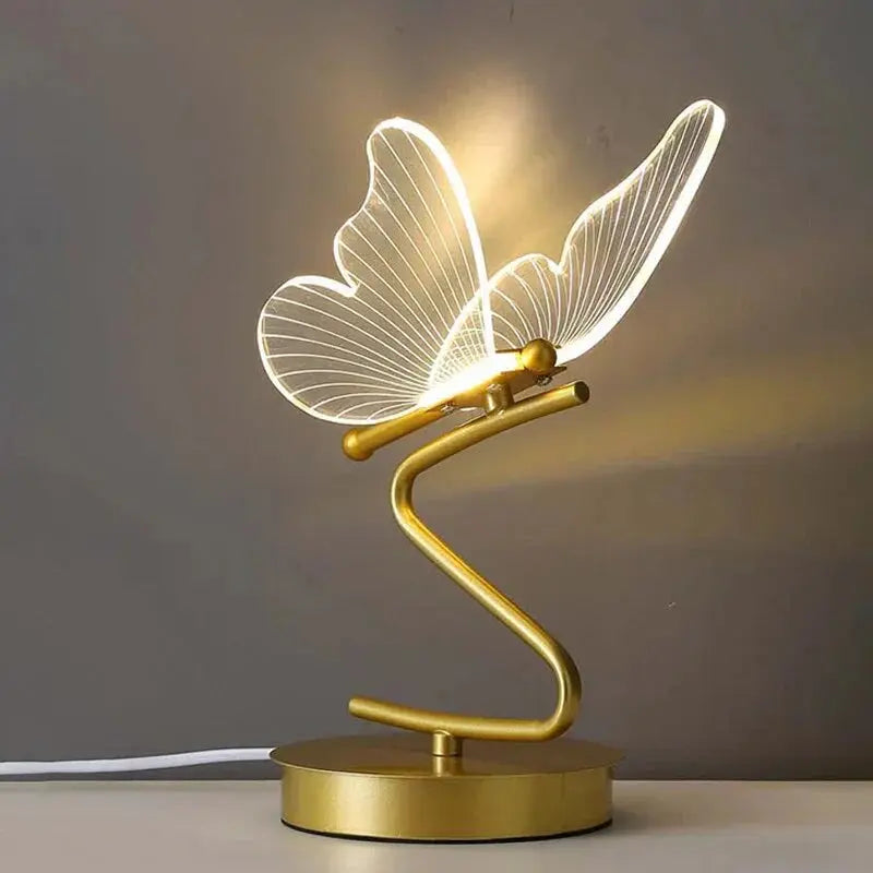 Table Lamp Butterfly Acrylic Wings Warm Integrated LED