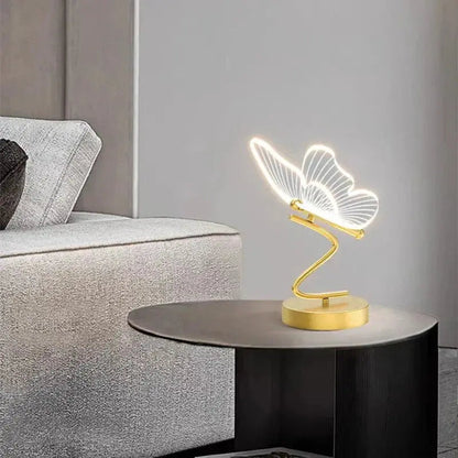 Table Lamp Butterfly Acrylic Wings Warm Integrated LED