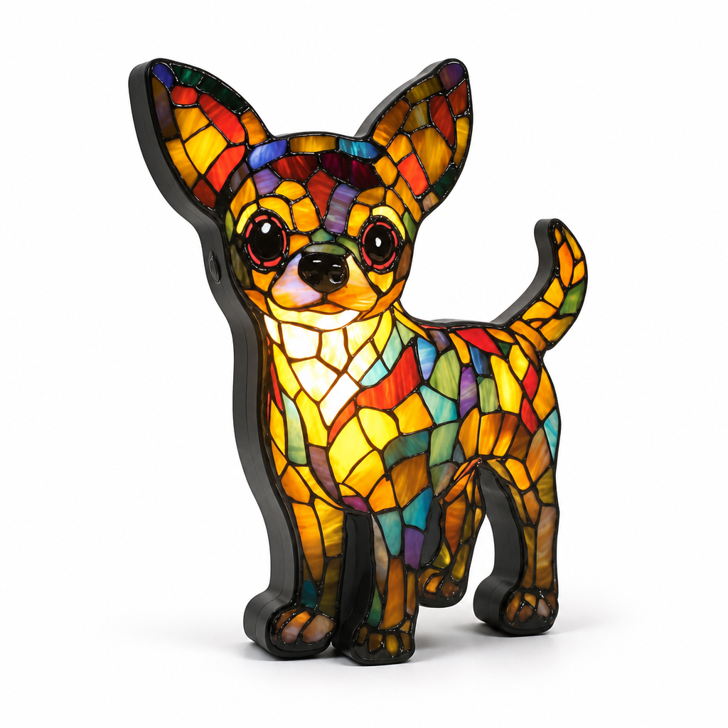 Table Lamp Dog Breed Silhouette LED USB Night Light