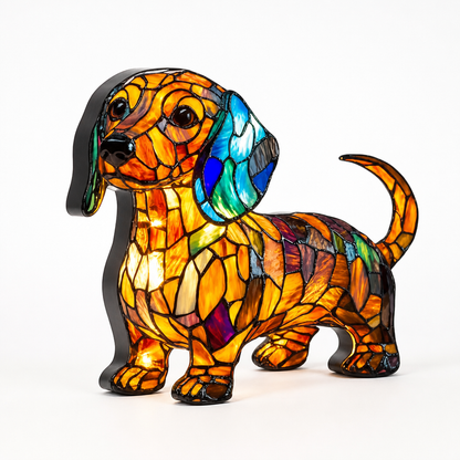 Table Lamp Dog Breed Silhouette LED USB Night Light