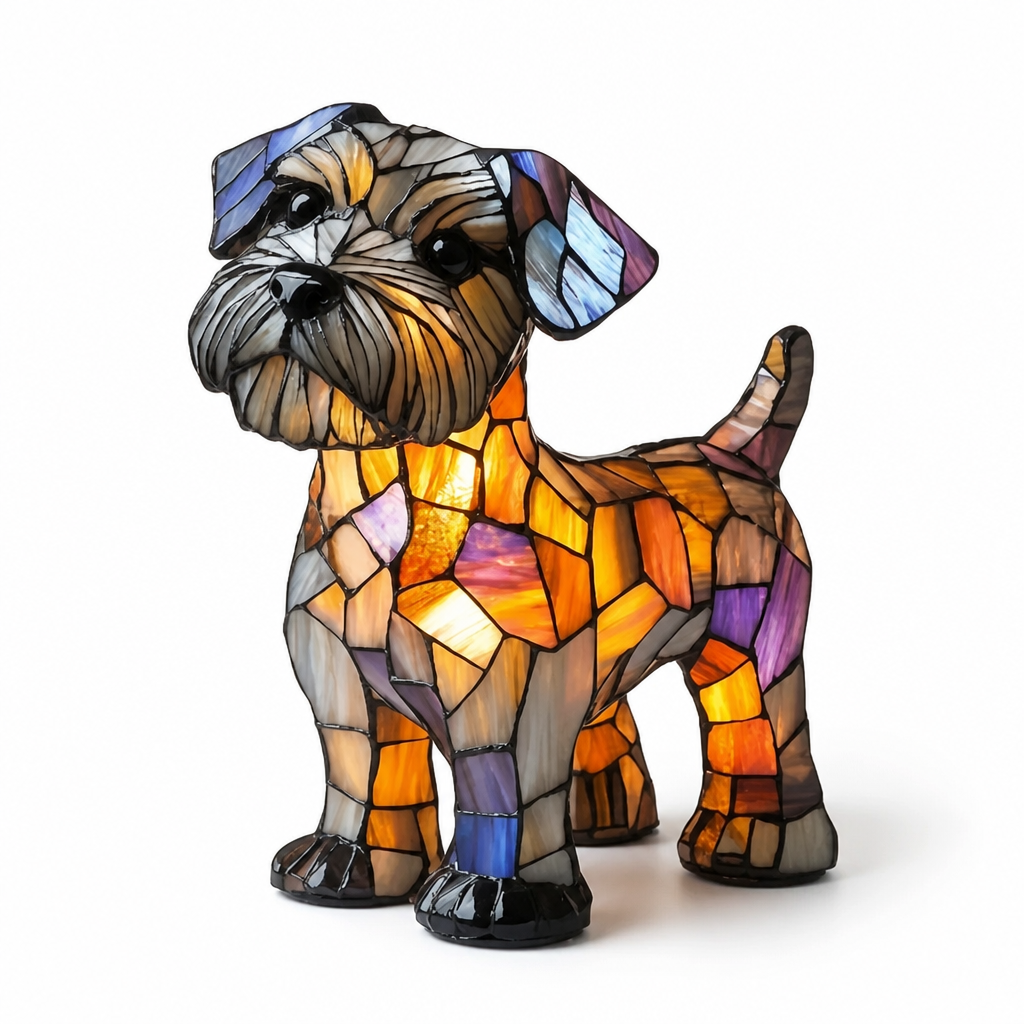 Table Lamp Dog Breed Silhouette LED USB Night Light