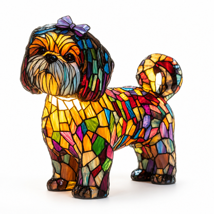 Table Lamp Dog Breed Silhouette LED USB Night Light