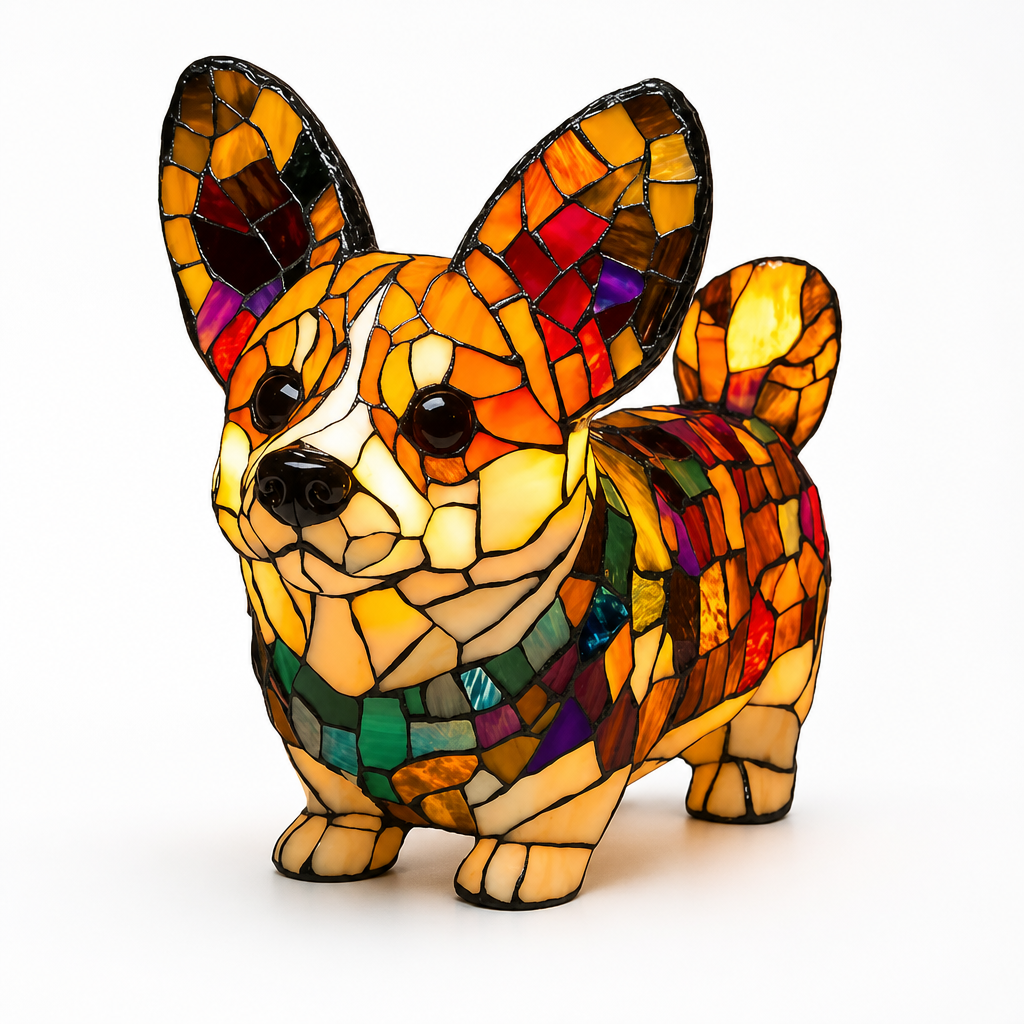 Table Lamp Dog Breed Silhouette LED USB Night Light