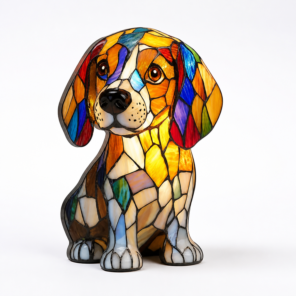 Table Lamp Dog Breed Silhouette LED USB Night Light