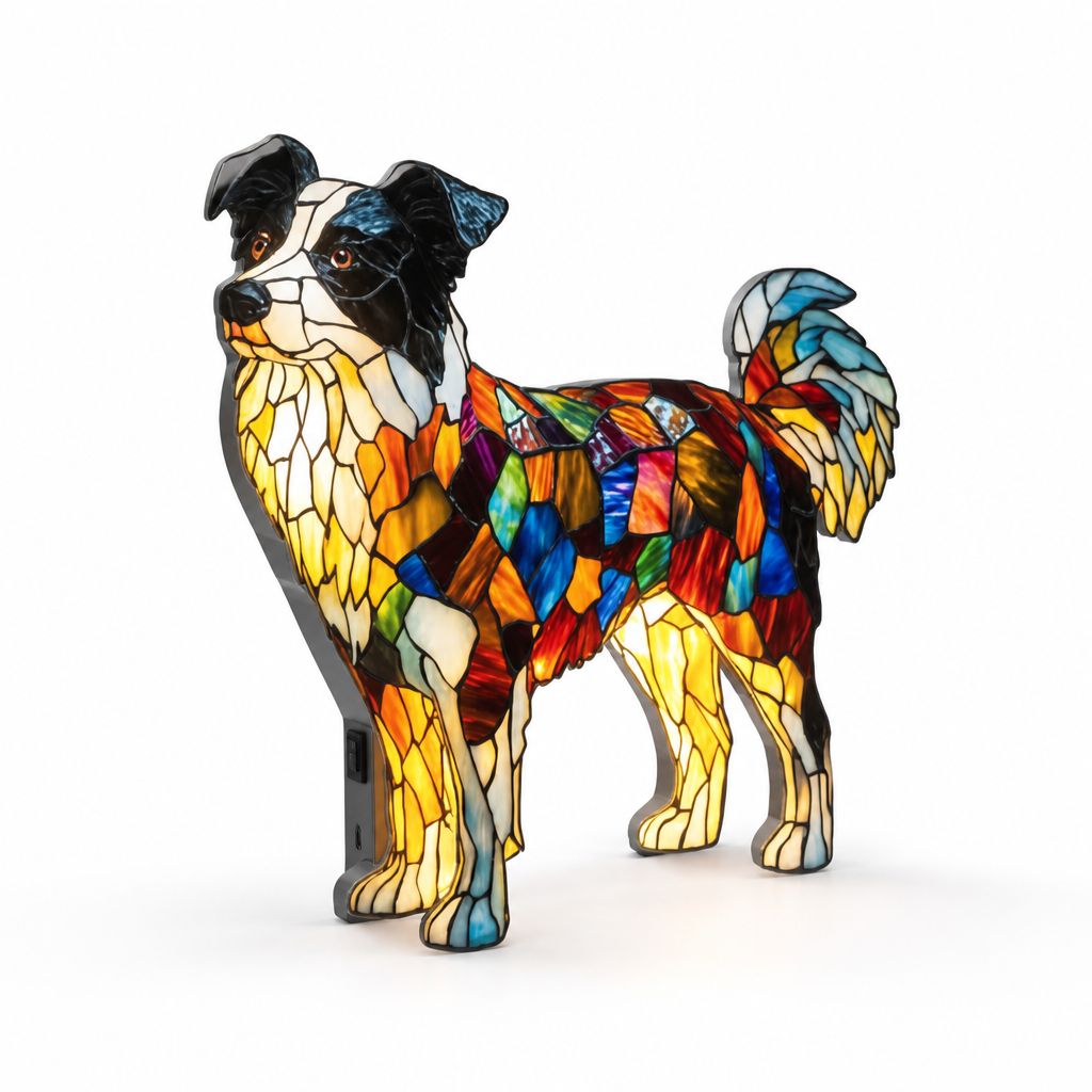 Table Lamp Dog Breed Silhouette LED USB Night Light