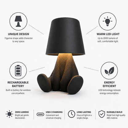 Table Lamp Figure-Shaped Rechargeable LED