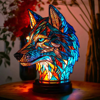Table Lamp Handcrafted Stained Glass Animal Design