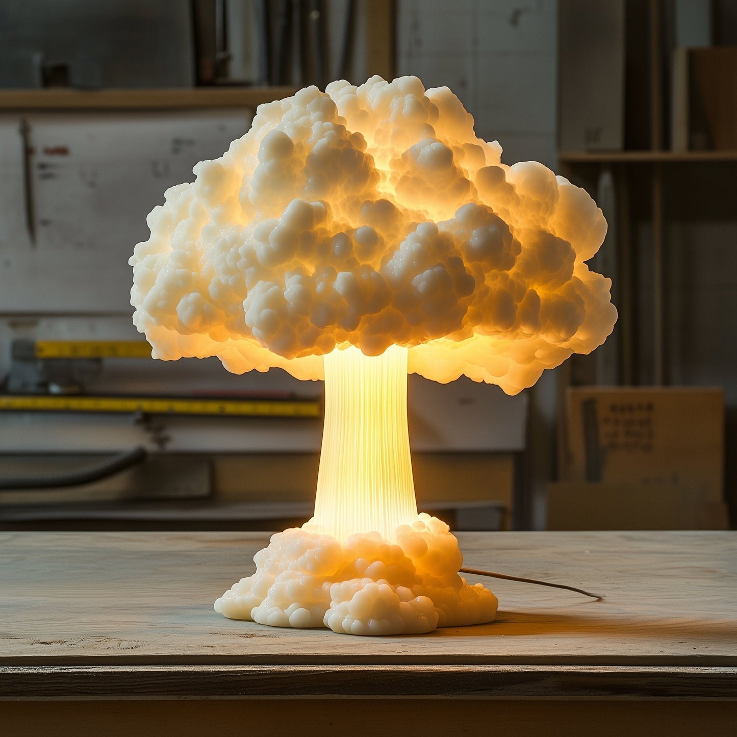 Table Lamp Mushroom Shape Warm White LED