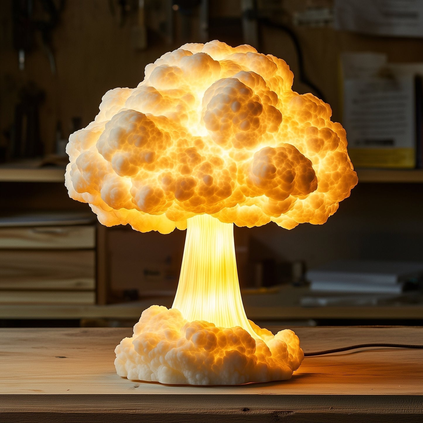 Table Lamp Mushroom Shape Warm White LED