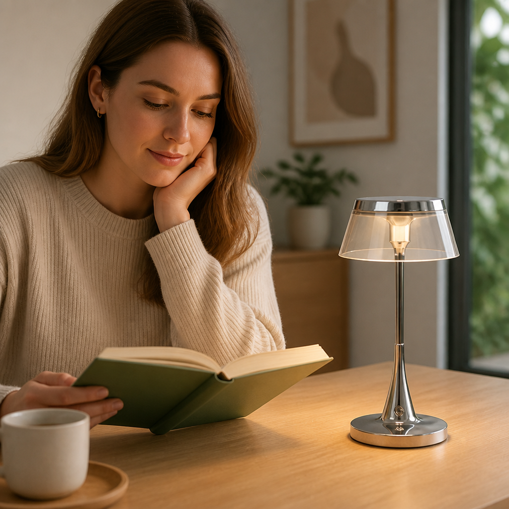 Table Lamp Rechargeable Cordless Warm-To-Cool Touch Dimmer