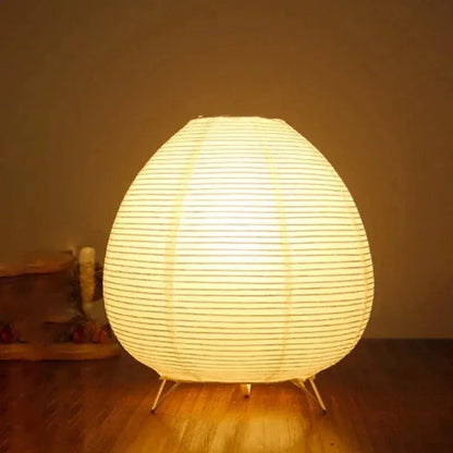Table Lamp Rice Paper Shade Glare-Free E14 Socket