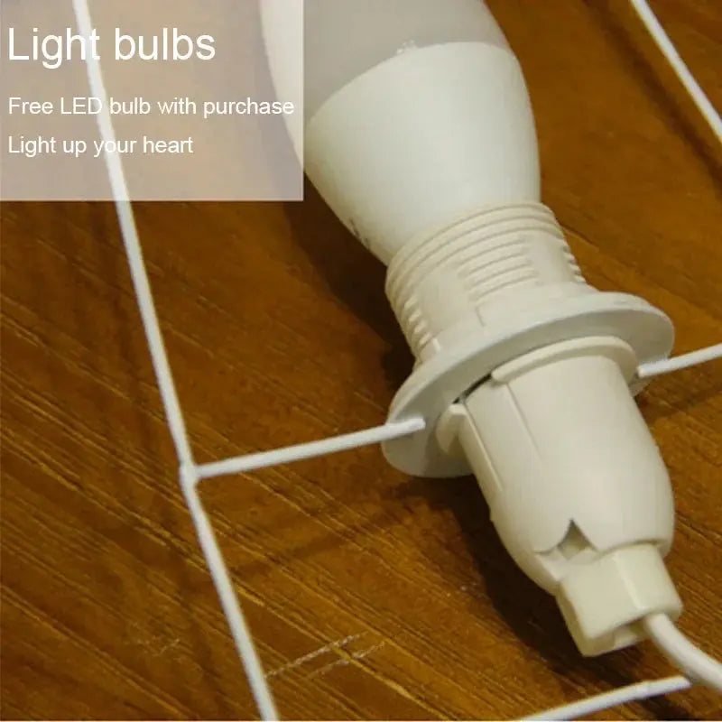 Table Lamp Rice Paper Shade Glare-Free E14 Socket