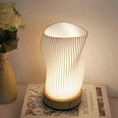 Table Lamp Wave Silhouette Integrated LED