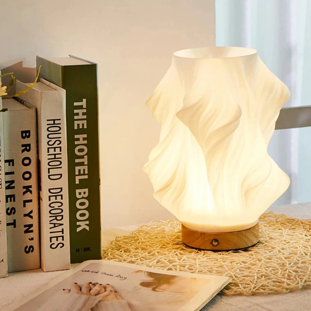 Table Lamp Wave Silhouette Integrated LED