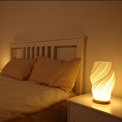 Table Lamp Wave Silhouette Integrated LED