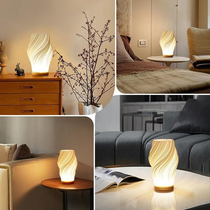 Table Lamp Wave Silhouette Integrated LED