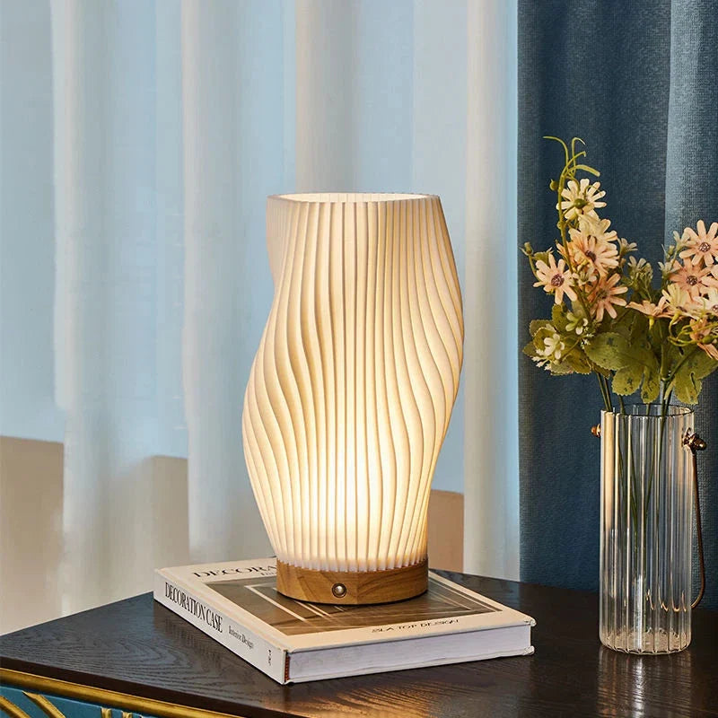 Table Lamp Wave Silhouette Integrated LED