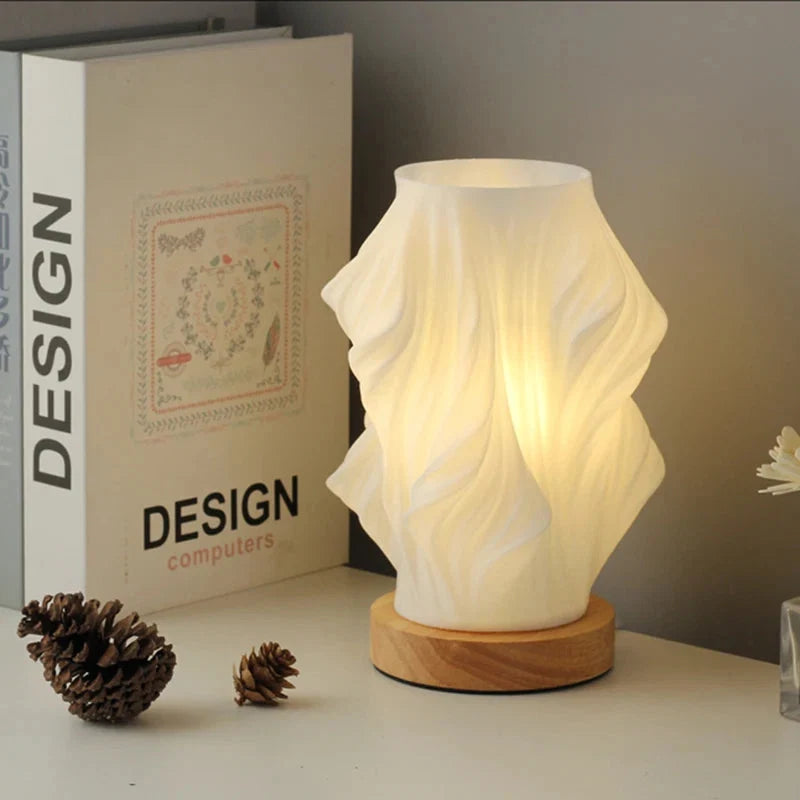 Table Lamp Wave Silhouette Integrated LED