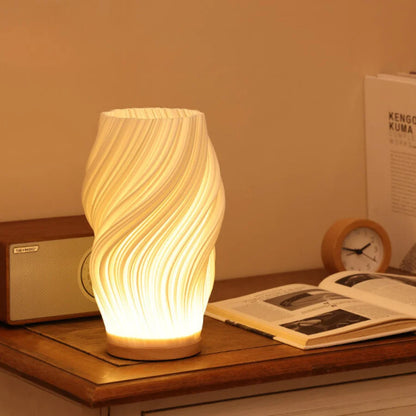 Table Lamp Wave Silhouette Integrated LED