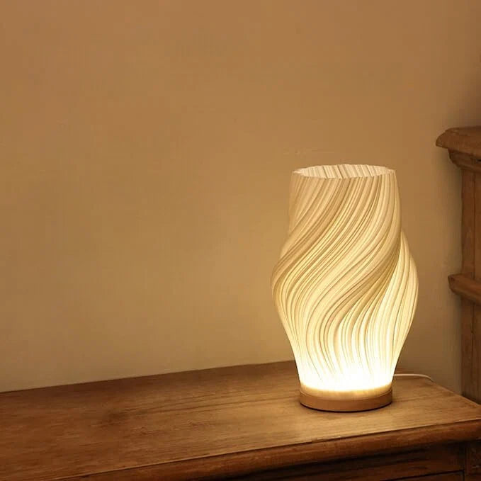 Table Lamp Wave Silhouette Integrated LED