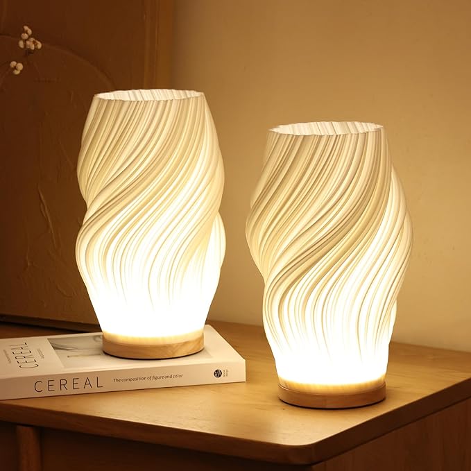 Table Lamp Wave Silhouette Integrated LED