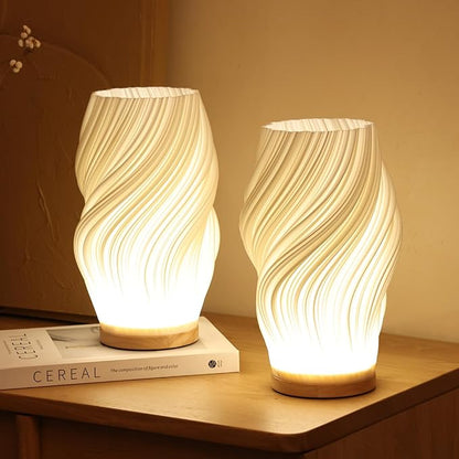 Table Lamp Wave Silhouette Integrated LED