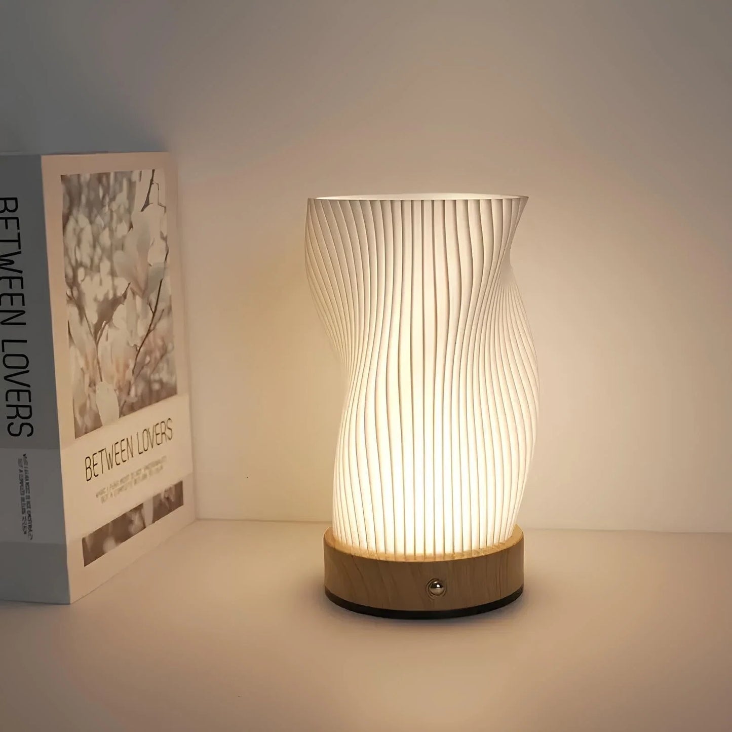 Table Lamp Wave Silhouette Integrated LED