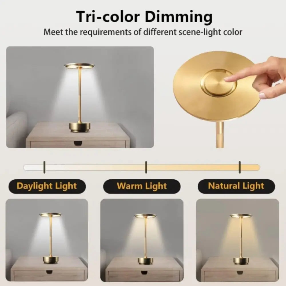 Table Lamp Wireless LED Touch Dimmer 48 Hour Battery