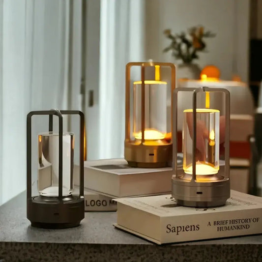 Table Lamp Wireless USB Rechargeable Dimmable Touch