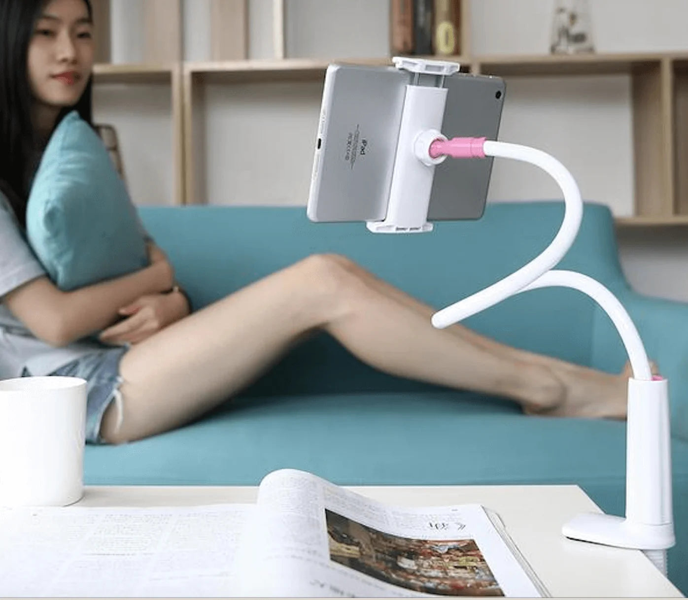 Tablet & Phone Holder Flexible Gooseneck 360° Rotation