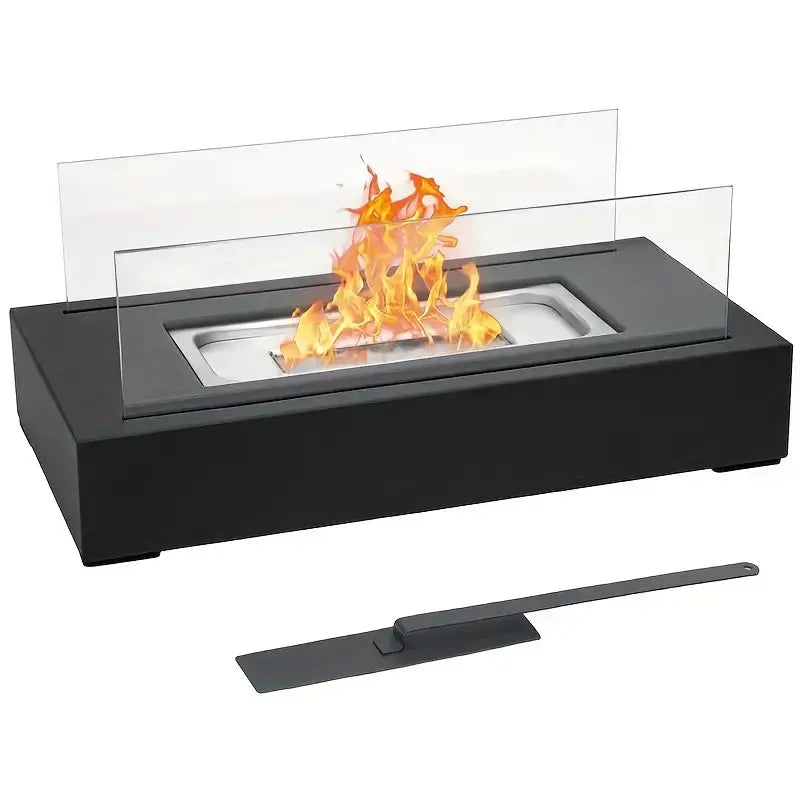 Tabletop Bioethanol Fireplace Clean Burning Laminated Glass