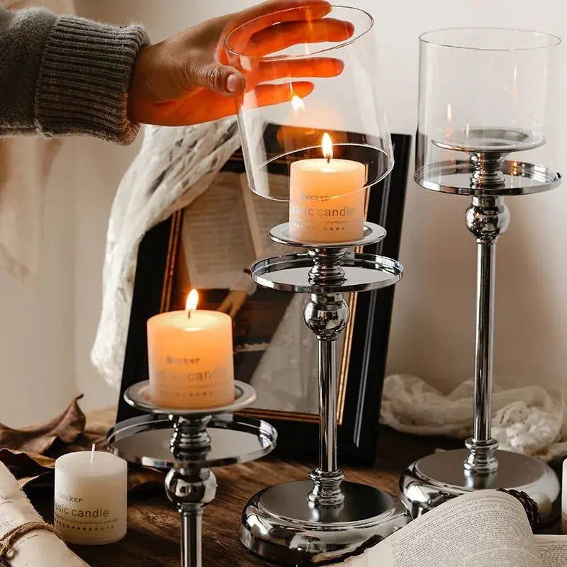 Tabletop Candle Holder Metal Nordic Minimalist Multiple Sizes