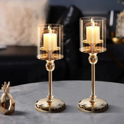 Tabletop Candle Holder Metal Nordic Minimalist Multiple Sizes
