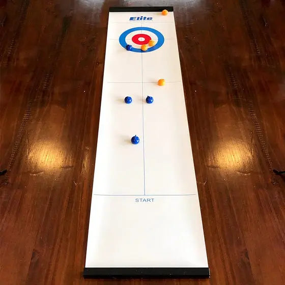 Tabletop Curling Game Vinyl Surface Magnetic Stones & Pushers