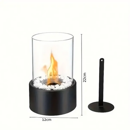 Tabletop Fireplace Compact Tempered Glass Indoor & Outdoor